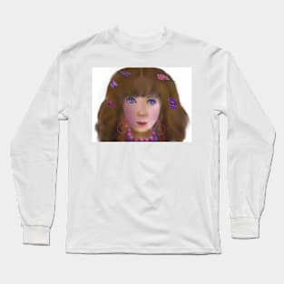 Lusina with Butterflies Long Sleeve T-Shirt